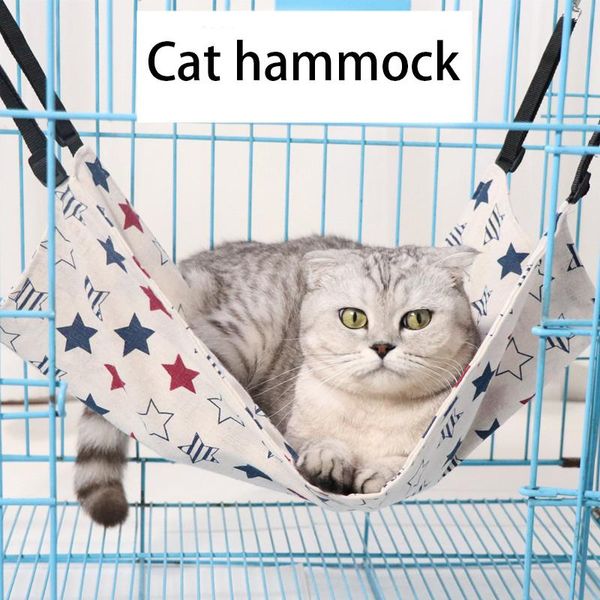 

cat beds & furniture drop canvas hanging hammock summer adjustable swing for cats comfortable pets bed accessories sofa pet products