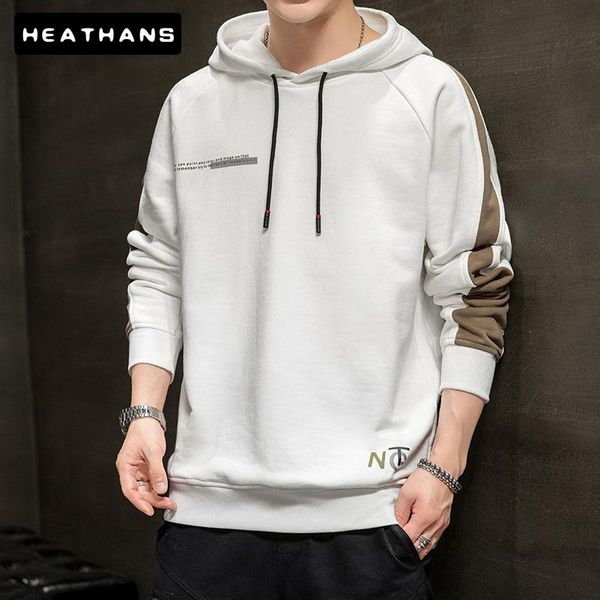 

men's hoodies & sweatshirts men casual harajuku hoodie solid color fashion clothing pullover male spring autumn sweatshirt 2021, Black