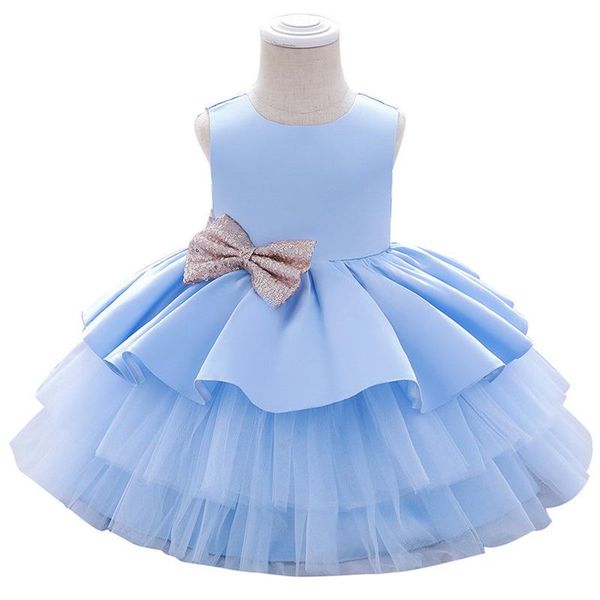 

girl's dresses 2021 baby girl dress born summer clothes for first 1st year birthday clothing princess 0-5 years children, Red;yellow