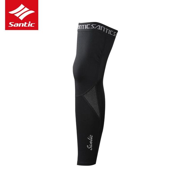 

arm & leg warmers santic cycling thermal fleece fitness sports legwarmers bike bicycle sleeve knee warm perneras ciclismo w7c0907, Black