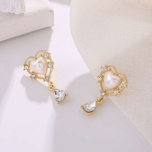 

style love water earrings temperament simple girl earrings