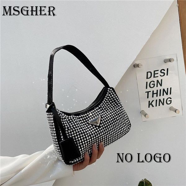 

evening bags blingbling pu leather small underarm shoulder 2021 women fashion lady party shine handbags and purses