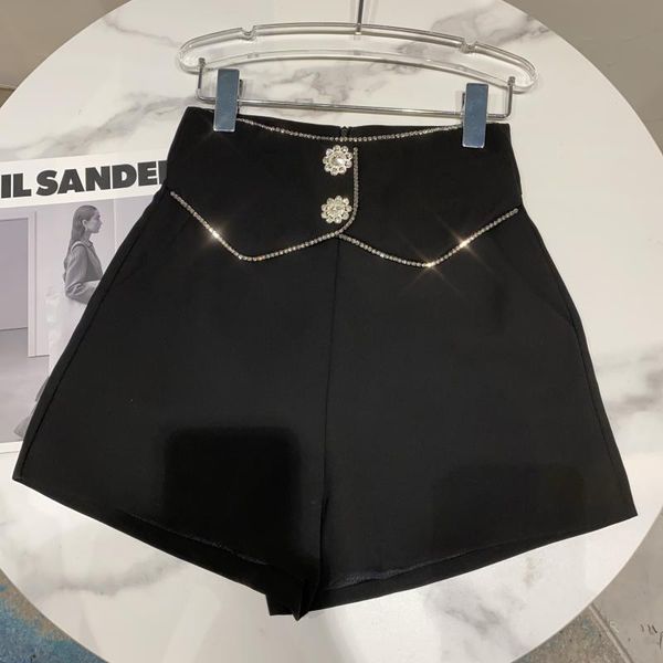 

spring summer fashion casual high waist solid color button temperament women's shorts sk083 210525, White;black