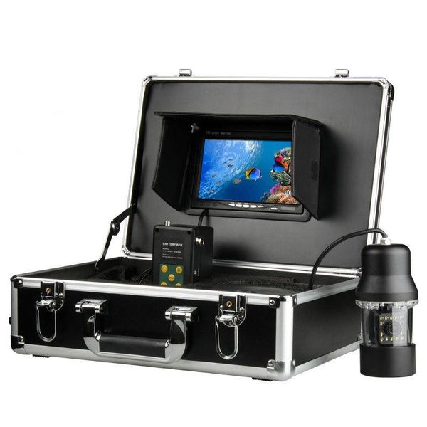 

cameras hd waterproof 20m cable 360 degree rotating underwater fishing camera kit with 7" tft color fish finder