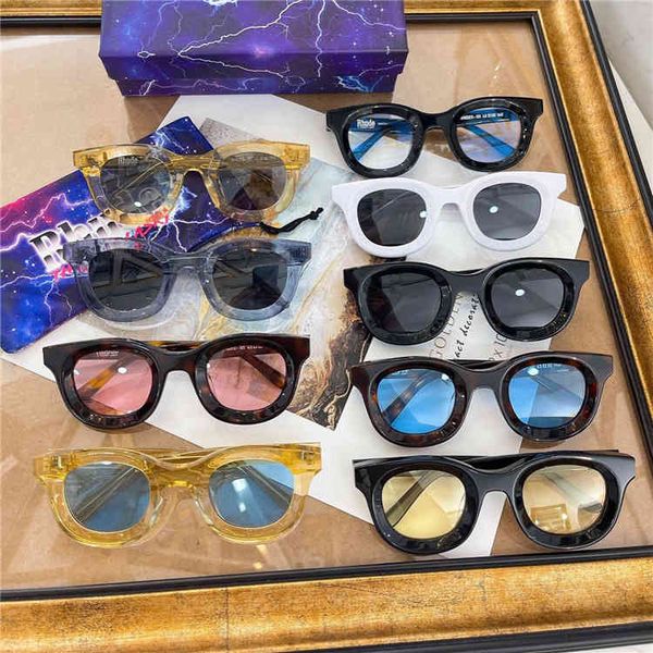 

american fashion brand ins men's sunglasses rhudeo-102 star show plate personalized sunglasses women, White;black