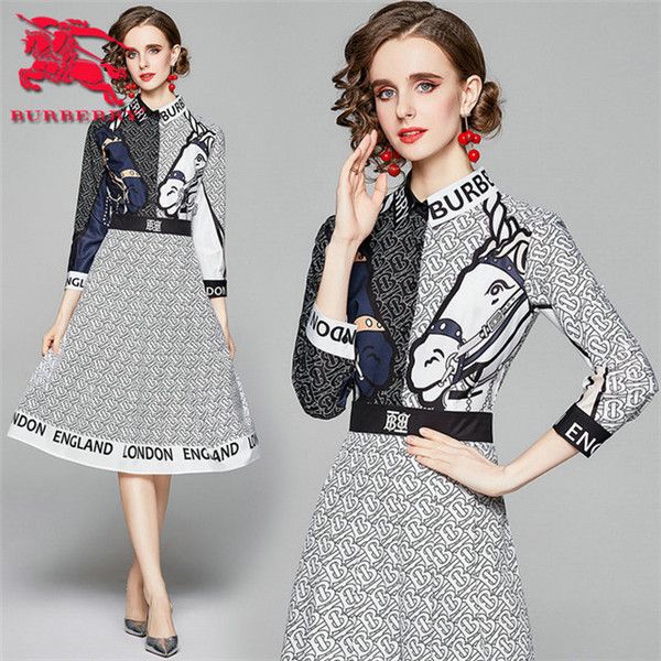 

2022designer elegant short-sleeved dress lapel festival dance printed ribbon bow shirt clothing design meeting office ladiclothes skirt fans, White;black