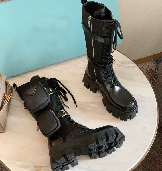 

women designers rois boots high cut ankle martin boots and removable keycase nylon boot military inspired low cut combat boots quality, Black