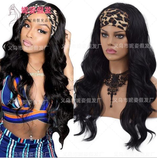 

synthetic wigs long curly black for women girl brand