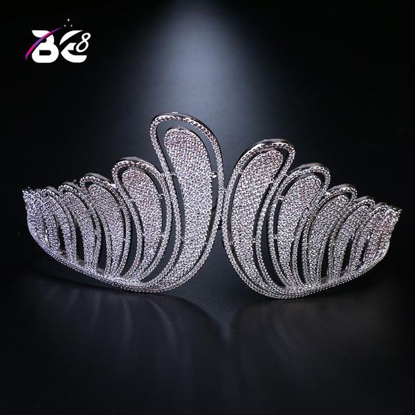 

hair clips & barrettes be 8 accessories jewelry wedding crown bridal tiaras and crowns cubic zirconia white color for women h080, Golden;silver