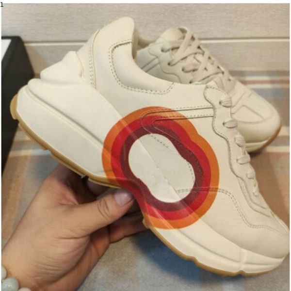 

2021vintage sneakers men's designer women's casual shoes classic white leather platform vintage coach dad shoes35-44 mjk003, Red;white