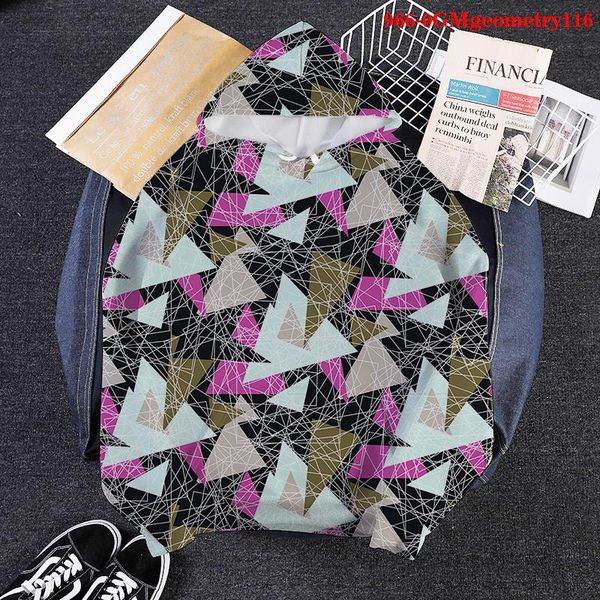 

streetwear sweatshirts geometry 3d print clothes oversized hoodies women men clothing long sleeve man 2021 fashion men's &, Black