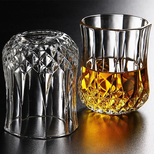 

wine glasses whiskey glass set of 2 old fashioned lead crystal liquor or glasses,6.76 oz
