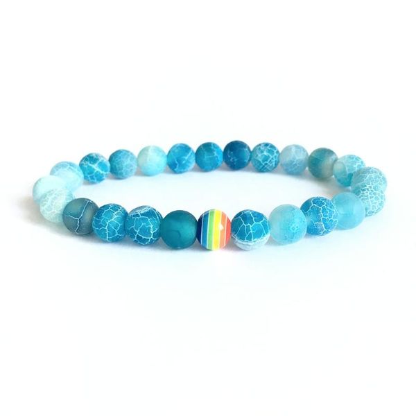 

bangle white pine frosted stone colorful black bracelet