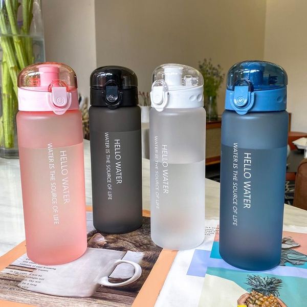 

water bottle 780ml plastic sport large capacity outdoor matte cup men women kids student protable for