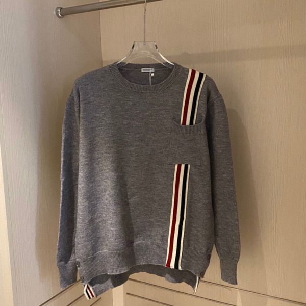 

21 early autumn tide brand tb loose and durable soft waxy comfortable color sweater fabric, White;black