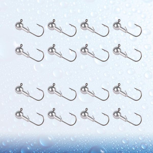 

50pcs lead head hook barbed fishing lure tackle for (3.5g) hooks