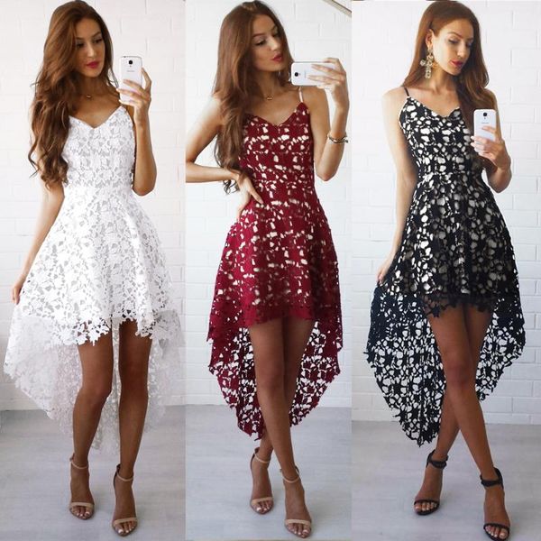 

women open back floral lace dress a line adjustable belt dresses ladies sleeveless double layer sundress party beach vacation casual, Black;gray