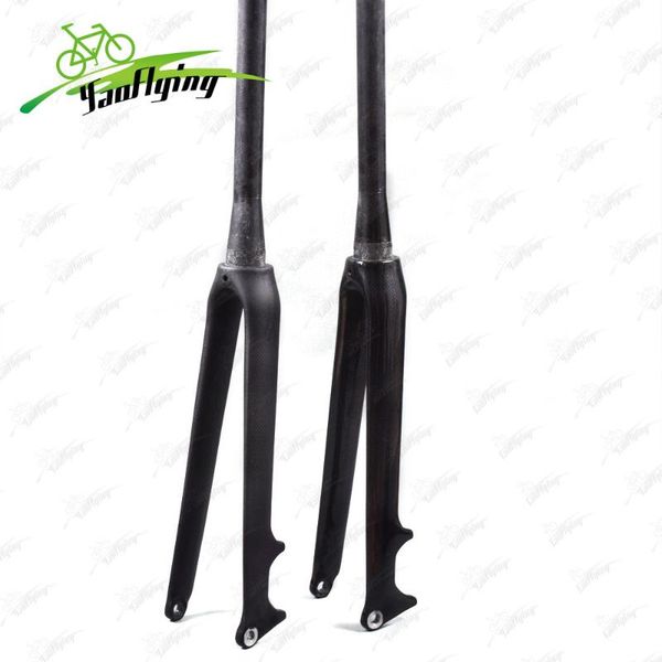 

bike forks 700c carbon road fork disc brake 140mm fiber tapered bicycle front thru axle 100*12mm