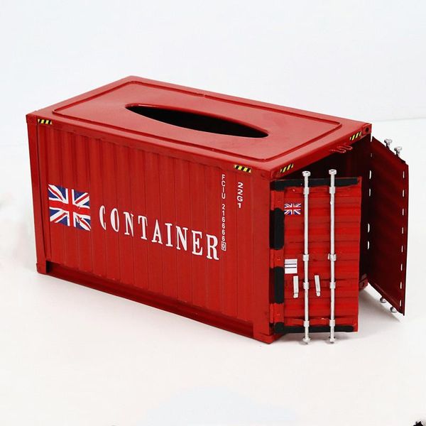 

tissue boxes & napkins wrought iron box container shaped retro home decor industrial wind deskornaments