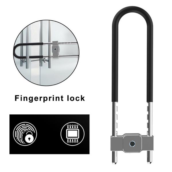 

zinc alloy bicycle u-shaped anti-theft lock fingerprint app remote authorization mobile phone unlocking office glass door smart