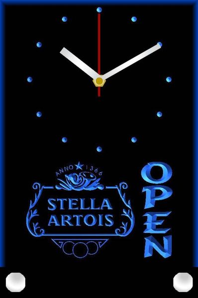 

wall clocks tnc0015 stella artois beer open bar table desk 3d led clock