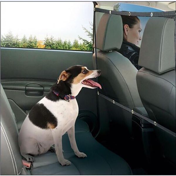 

dog houses & kennels accessories car pet isolation net barrier mesh carry safety travel front seats back guard adjustable microgrid