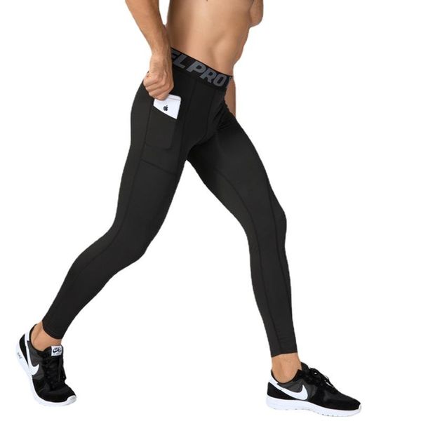 

running pants men's fitness trousers pocket training sports stretch wicking quick-drying tights sweatpants yoga men sweat, Black;blue