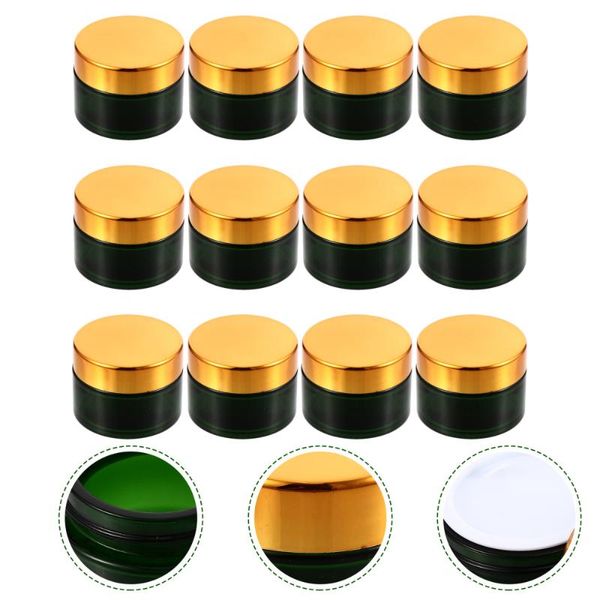

storage bottles & jars 12pcs refillable glass cream containers empty travel face with lids