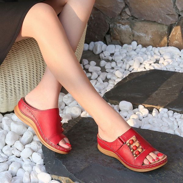 

women sandals summer platform slipper women shoes slippers wedges slip-on roman casual ethnic shoes beach femal sandal shoes mmm, Black