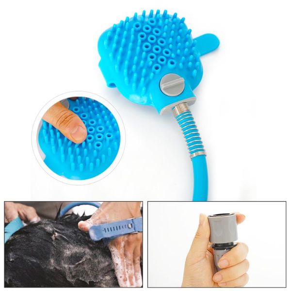 

dog grooming pet bath head tool comfortable massager shower cleaning washing sprayer brush bathing supplies
