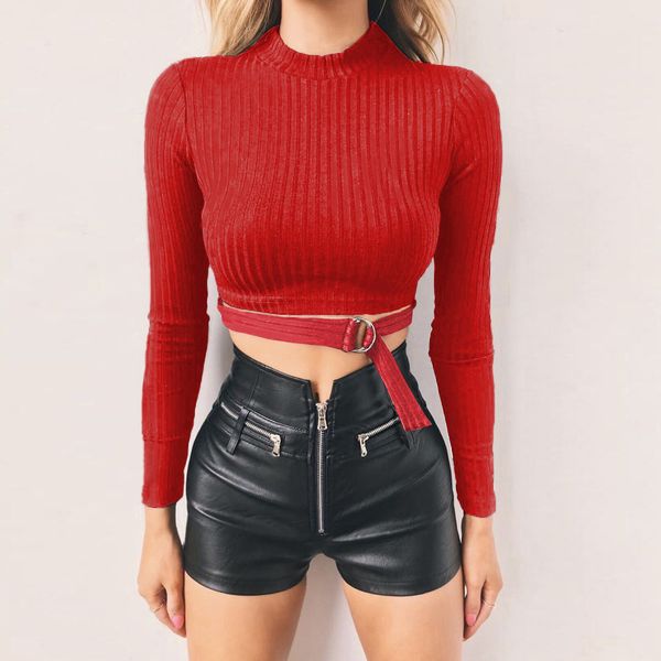 

oufisun spring autumn women's sweater hollow out long sleeve korean short sweaters fashion bodycon sweater female 210423, White;black