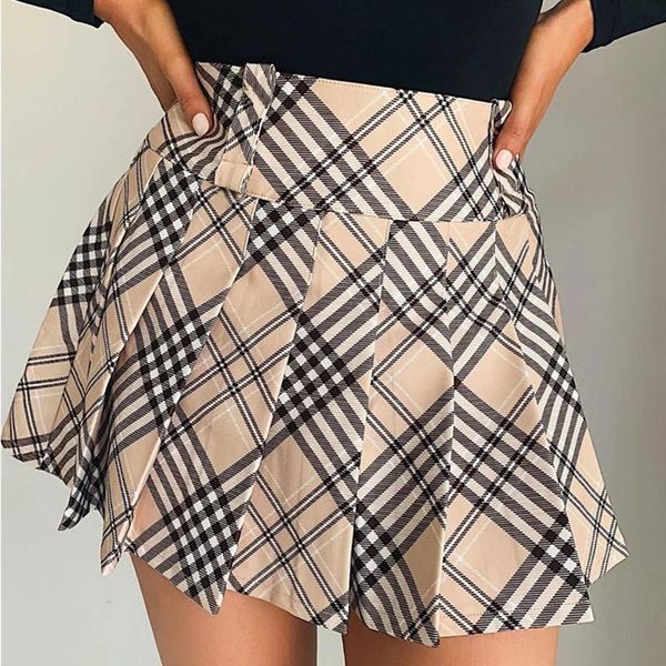 

a line high waist casual women skirt tennis harajuku pleated mini school cute short cocktail clothing, Black