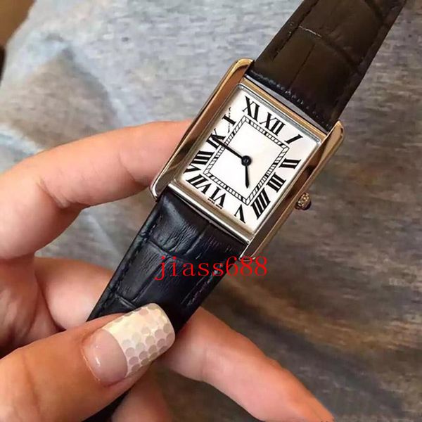 

sale lady fashion women dress watches casual rectangule leather strap relogio femininquartz wristwatch caijiami, Slivery;brown