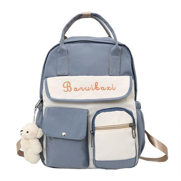 

backpack fashion women backpacks waterproof brand desigh patchwork large capacity teenager school bags wearable girls zipper