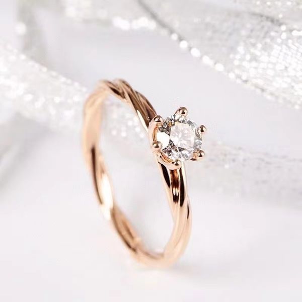 

2020 crackling moissanite women jewelry engagement for wedding 925 silver ring birthday gift, Slivery;golden