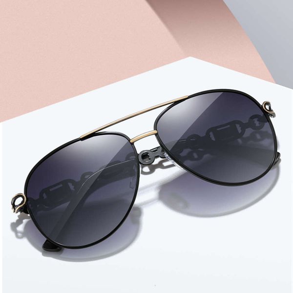 

Metal Women Polarized Vintage Brand Hollow Driving sunglasses Design UV400 Shades Eyewear Gafas De Sol Mujer, Black