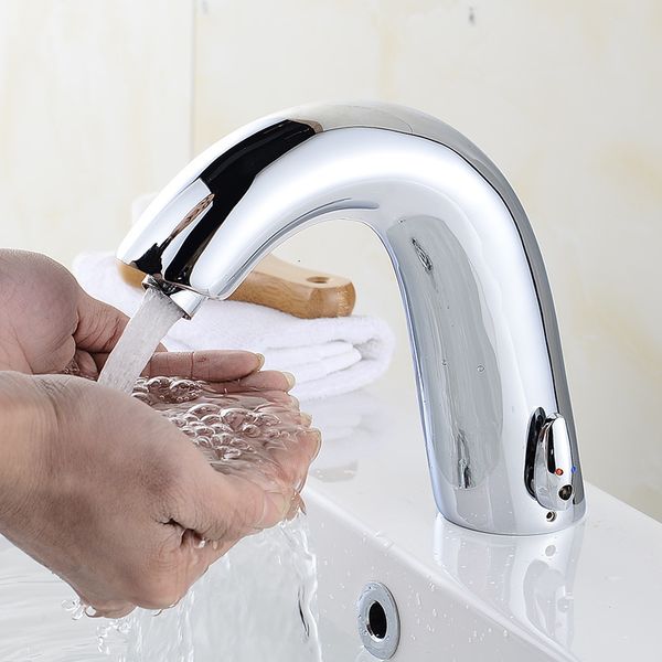 

bathroom sink faucets basin sensor automatic infrared faucet touchless inductive electric deck toilet wash mixer water tap 8906 gb