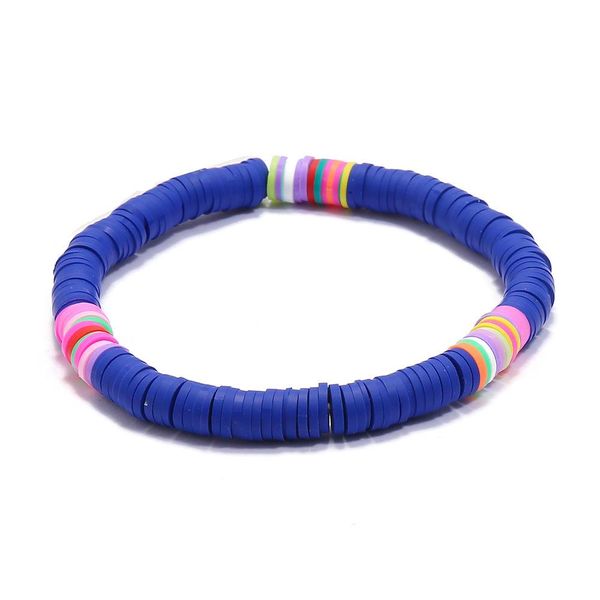 

2021 new handmade jewelry wholesale color soft pottery beach bohemian bracelet for women, Black