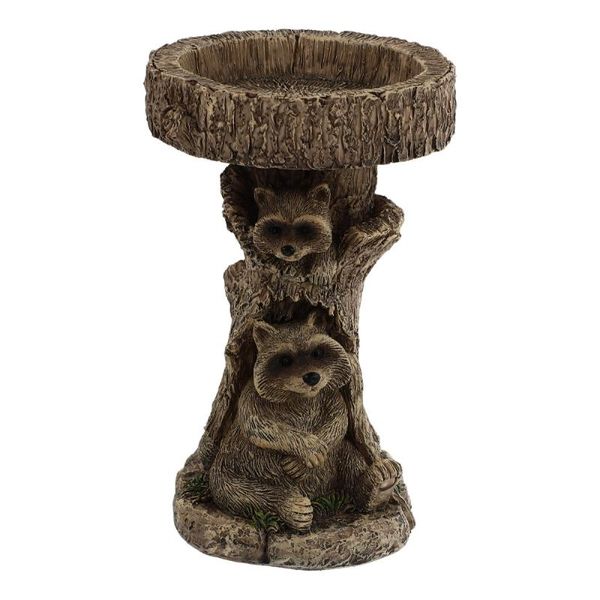 

other bird supplies 1pc raccoon statue adornment gardening water feeder resin artware ornament