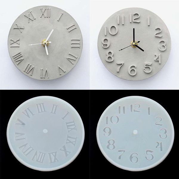 

cake tools clock silicone crystal mold craft making mould round dia 14.7cm molds