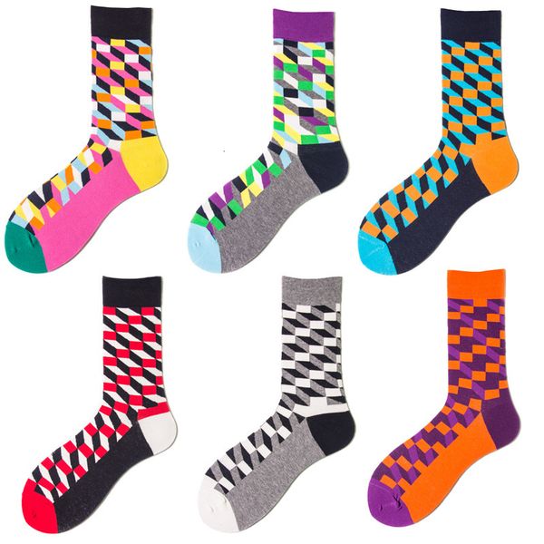 

men's socks 10 pairs/lot winter funny hip hop combed cotton novelty colorful casual crew bright gifts zon2, Black