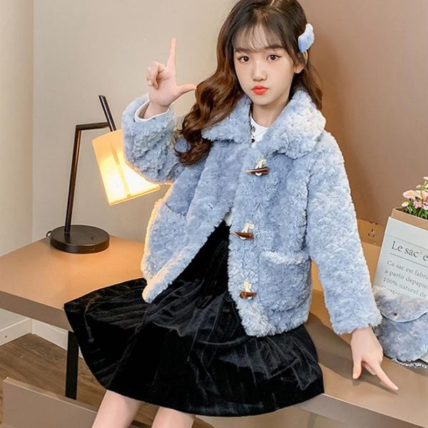 

jackets girls baby's coat jacket outwear 2021 cute thicken winter autumn overcoat zipper cardigan children's clothing, Blue;gray