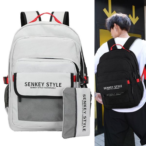 

backpack men's large-capacity backpack, student school bag, lapoutdoor waterproof travel multifunctional leisure sports bag