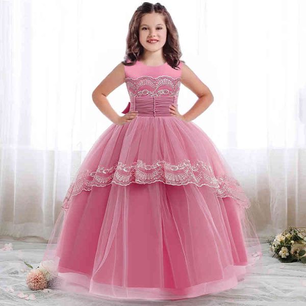 

girl's layered long evening girl gown kids dresses for girls children princess party and wedding dress elegant 10 12 years c0223, Red;yellow