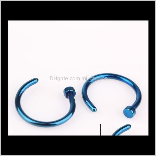 

rings & jewelryrings body fashion jewelry stainless steel nose open hoop ring earring studs fake piercing ps0680 drop delivery 2021 8sbqi, Silver