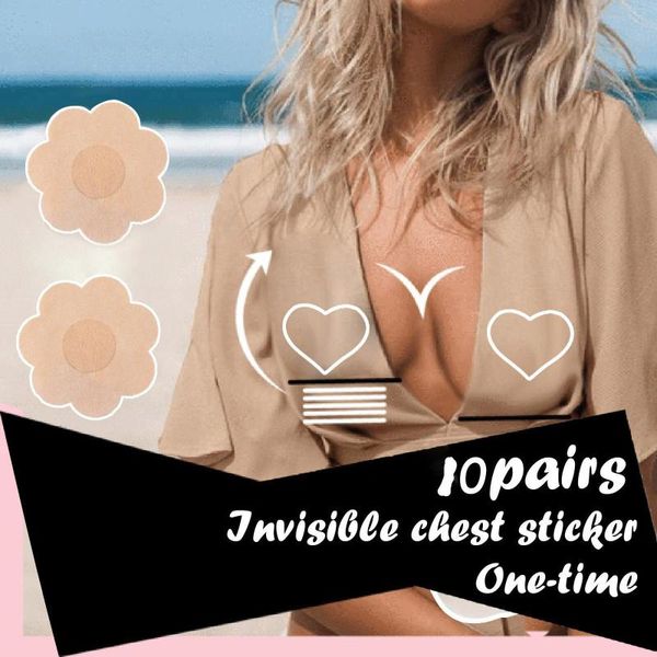 

yoga outfit 10 pairs lift women invisible summer breast lifting bra one-time chest stickers self adhesive nipple pasties cover