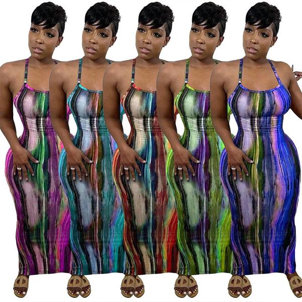 

casual dresses zkyzwx tie dye bodycon maxi for women summer vacation outfits birthday clubwear backless night party long dress, Black;gray