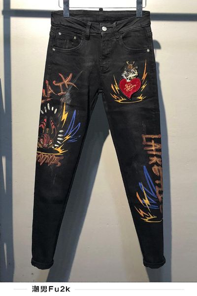 

men's jeans wz0911 fashion 2021 runway luxury european design party style clothing, Blue