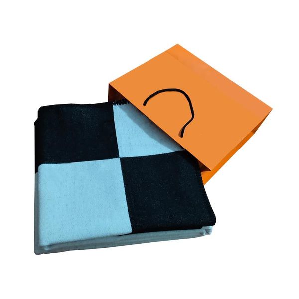 

blankets luxury letter h cashmere design blanket crochet soft wool shawl for beds winter warm couch knit throw