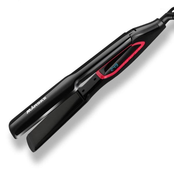 

hair straightener digital display temperature-adjusting ceramic plate curling dual-purpose power generation splint zyb-71, Black